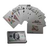 Baralho Jogo Carta Mesa Cor Prata Prateado Poker Truco Cinza