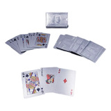 Baralho Prata Poker Cartas Jogos Prova