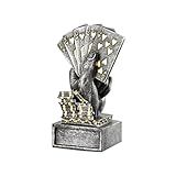 Baralho Segurando Estátua Troféu Cartas Jogo Ouro 11 5 Cm Troféu Resina Troféu Mão Presente Royal Flush Texas Hold Em