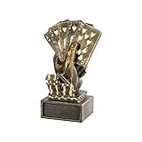 Baralho Segurando Estátua Troféu Cartas Jogo Ouro 11 5 Cm Troféu Resina Troféu Mão Presente Royal Flush Texas Hold Em