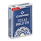 Baralho Texas Holdem Poker Azul 100