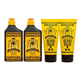 Barba Forte Kit Danger 2 Shampoo 250ml 2 Balm 170g