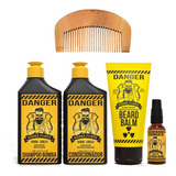 Barba Forte Kit Danger Sh cond balm óleo10ml brinde