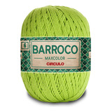 Barbante Barroco Maxcolor 6 Fios 400gr Linha Crochê Colorida Cor Greenery