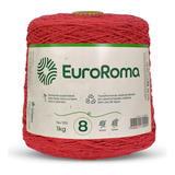 Barbante Euroroma 1,0kg N.º8, Escolha Sua Cor, 762m, Croche