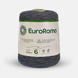 Barbante Euroroma 610m Fio 6 Eurofios Diversas Cores Crochê Cor Chumbo