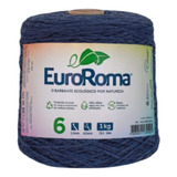 Barbante Para Croche Fio 6 Euroroma 1 Kilo Colorido Cor Azul marinho