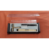 Barbeador Antigo Vintage Dourado
