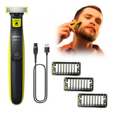 Barbeador Aparador De Pelos Eletrico One Blade Qp2724 10 Biv