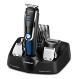 Barbeador Elétrico Maquina Barbear Aparelho Barba 3em1 Cor Preto azul 110v 220v