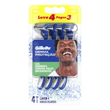 Barbeador Gillette Derma Proteção Descartável 4 Un