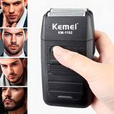Barbeador Shaver Elétrico Sem Fio Kemei 2 Lâminas Km 1102 Cor Preto 110v 240v