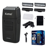 Barbeador Shaver Profissional Kemei 1102 Para Barbearia Cor Preto 110v 220v