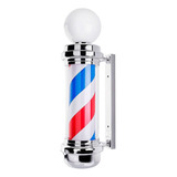 Barber Pole Poste Giratório De Barbeiro Metal Inoxidável