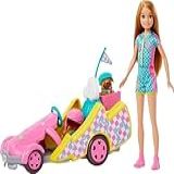 Barbie- Conjunto De Brinquedo Com 1 Boneca Stacie- 1 Veículo Para Boneca Go-Kart- 1 Cachorrinho E Acessórios- Inspirado No Filme Barbie E Stacie Ao Resgate