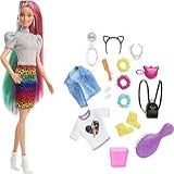 Barbie Boneca Penteado Arco íris Animal