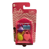 Barbie Cartela Pack Acessórios 4 Bolsas
