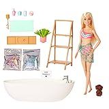 Barbie Conjunto De Brinquedo Banho De Espuma Com Boneca E Acessórios Para Crianças Acima De 3 Anos