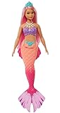 Barbie Dreamtopia Mermaid Doll Curvy Pink Hair With Pink Ombre Mermaid Tail And Tiara Toy For Kids Ages 3 Years Old And Up
