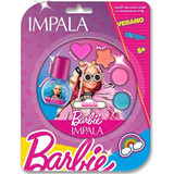 Barbie Esmalte Infantil Iconica Girl Power paleta Maquiagem