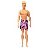 Barbie Fashion Beauty Boneco Ken De Praia Com Calção Rosa E Azul Para Crianças A Partir De 3 Anos