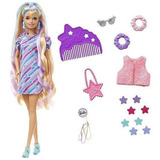 Barbie Fashion Totally Hair Vestido Estrela - Mattel - Hcm88