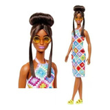 Barbie Fashionistas 210 Cabelo Castanho Coque Vestido Negra