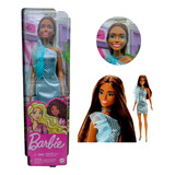 Barbie Glitz Negra Vestido Azul Hjr95 Mattel