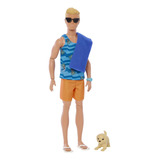 Barbie O Filme Boneco Ken Dia Do Surf Mattel Hpt49