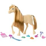Barbie Pônei 19 Cm Tornado Crina Loiro Com Pente E Acessórios HXJ36 Mattel