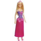 Barbie Princesa Loira Básica Rosa Coroa