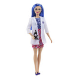 Barbie Profissões Cientista Cabelo Azul E