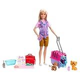 Barbie Profissões Conjunto De Brinquedo Resgate De Animais Da Selva Com 1 Boneca Loira 2 Animais Bebês E Acessórios Para Crianças A Partir De 3 Anos