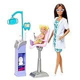 Barbie Profissões Dentista Com Vestido Mattel