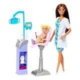 Barbie Profissões Médica Dentista Morena Móveis E Aces Sj