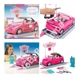 Barbie Salão De Automóvel Carro Rosa Lava Rápido Mattel Leia