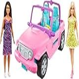 Barbie Veículo Para Boneca Jeep Com Boneca E Amigo