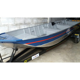 Barco 6m Aluminio Carreta Com Motor Hidea 15
