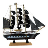 Barco Barquinho Miniatura Pirata Artesanal Em