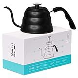 Barista Warrior Chaleira De Café Com Termômetro Chaleira Com Pescoço De Ganso Para Café E Chá Aço Inoxidável Despeje Sobre A Chaleira Para Todos Os Fogões Preto Fosco 1 0 Litros 1 0 Ml 