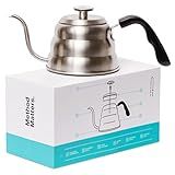 Barista Warrior Despeje Sobre A Chaleira De Café Com Termômetro Para Temperatura Exata Pescoço De Ganso Despeje Sobre A Chaleira Para Café E Chá Chaleira De Aço Inoxidável Para Todos Os Fogões 1 0 Litros 1 0 Ml 