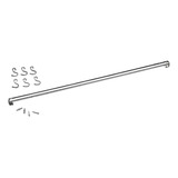 Barra Aço Inox 6 Ganchos 40cm Top Pratic Brinox Cód 2200 140 Cor Prateado
