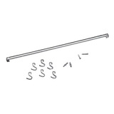 Barra Aco Inox Arredondada 40 Cm Com 6 Ganchos Brinox