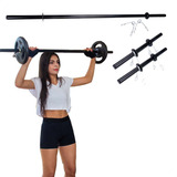 Barra Body Pump Barra Oca 40cm Supino Presilhas Kit Academia