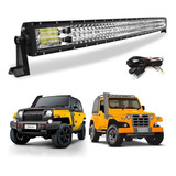Barra De Led 684w 133cm Farol Milha P Teto Troller Chicote