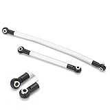 Barra De Ligação De Direção De Metal Peças De Atualização Prática Kit De Haste De Ligação De Ligação De Direção Para Scx10 90046 90047 Prata