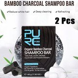 Barra De Shampoo De Carvão Vegetal De Bambu Orgânico 2pc
