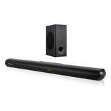 Barra De Som Aiwa Aw sbh21ww Com Frequência De Subwoofer Sem Fio Preta 50 60hz