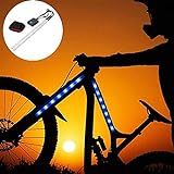 Barra Fita Led Luz Bike Bicicleta   Controle Segurança Noite Azul CBRN01828