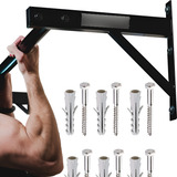 Barra Fixa De Parede Pull up P Treinar Musculação Cor Preto